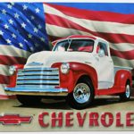 Chevrolet Chevy 1951 Pickup Truck Retro Vintage Tin Sign