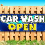 CAR WASH OPEN 13 oz heavy duty vinyl banner sign with metal grommets, new, store, advertising, flag, (many sizes available)