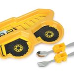 KidsFunwares Me Time Meal Set (Dump Truck) – 3-Piece Set for Kids and Toddlers – Plate, Fork and Spoon that Children Love – Sparks your Child’s Imagination & Teaches Portion Control – Dishwasher Safe