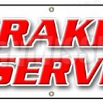 72″ BRAKE SERVICE BANNER SIGN car auto repair disc disk a/c ac free check