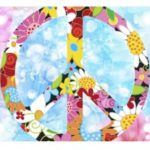 Peace Sign With Flowers Metal License Plate Frame Decorative Front Plate 6″ X 12″