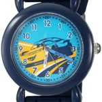 Disney Boy’s ‘Cars 3’ Quartz Plastic and Silicone Casual Watch, Color:Blue (Model: WDS000301)