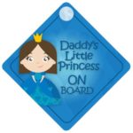 DLP014 Daddy’s Little Princess On Board Car Sign New Baby / Child Gift / Present / Baby Shower Surprise