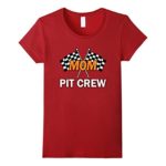 Mom Pit Crew Hosting Car Race Birthday Party T-Shirt