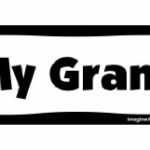 Car Magnet-Bone-I Love My Grandogs- 2″ x 7″