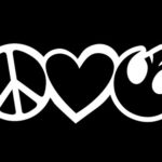 Peace Love Star Wars Rebel Alliance Vinyl Decal Sticker | Cars Trucks Vans Walls Laptops Cups | White | 7.5 X 2.8 Inch | KCD1644W