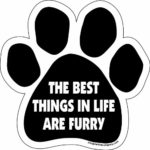 Imagine This Paw Car Magnet, The Best Things in Life are Furry, 5-1/2-Inch by 5-1/2-Inch