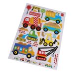 Rurah Cute Vehicles Wall Stickers? Cars Traffic Signs Learning For Boys Girls Bedroom Decor