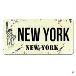 Personalized Metal License Plate New York Custom Auto Car Tag 12 inch X 6 inch