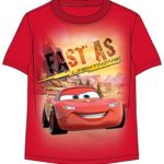 Disney Toddler Boys T-Shirt Fast as Lightning Cars Red