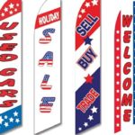 4 Swooper Flags Used Cars Auto Dealer Sale Sell Buy Trade Patriotic American