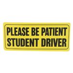 BleuMoo Please Be Patient Student Driver Reflective Magnetic Sign Car Decal