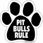 Imagine This Paw Car Magnet, Pit Bulls Rule, 5-1/2-Inch by 5-1/2-Inch