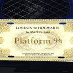 London To Hogwarts Train Ticket Design Print Image Aluminum License Plate for Car Truck Vehicles