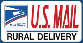 U.S. Mail Delivery Decal Sticker Sign. Rural Delivery Carrier Sticker ...