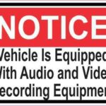 3 inch x 2.25 inch Notice Audio and Video Recording Sticker Vinyl Vehicle Sign Decal by StickerTalk