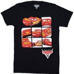 Disney Pixar Cars 3 Faces Of Lightning McQueen Grid T-shirt