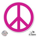 Peace Sign Pink – Vinyl Sticker Waterproof Decal