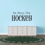 Design with Vinyl Hope 32-411 Decor Item Decal Vinyl Wall Sticker Eat Sleep Play Hockey Sports Quote Sign Car Bumper Window Banner Kids, 12-Inch x 26-Inch, Black