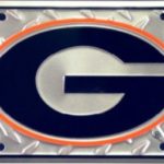 University of Georgia Diamond License Plate Tin Sign 6 x 12in