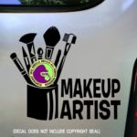 MAKE UP ARTIST Vinyl Decal Bumper Sticker Laptop Window Car Wall Sign BLACK