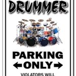 Drummer Street [3 Pack] of Vinyl Decal Stickers | 1.5″ X 7″ |Indoor/Outdoor | Funny decoration for Laptop, Car, Garage , Bedroom, Offices | SignMission