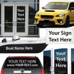 4″ High by Up to 48″ Long / Custom Vinyl Lettering / Sold Per Line / for Vehicles, Boats, Signs, Doors, Windows & Much More. / Custom Made Text by 1060 Graphics