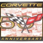 CLOSEOUT Tin Sign Corvette 50th