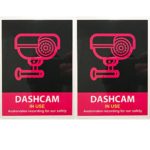 (Set of 2) Uber Lyft Headrest Decal Dashcam In Use Sign Rideshare Display