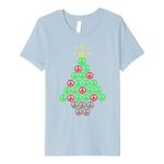 PEACE SIGN Christmas Tree T-Shirt | Hippies Xmas Shirts