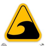 Tsunami Warning Sign – Vinyl Sticker Waterproof Decal