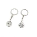 Keyring Keychain Keytag Key Ring Chain Tag Door Car Wholesale Jewelry Making Charms J3VZ0 Round Anti War Signs