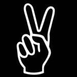 Chase Grace Studio Peace Sign Hippie Hippy Vinyl Decal Sticker|WHITE|Cars Trucks Vans SUV Laptops Wall Art|5.5″ X 3.5″|CGS830