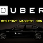 Cut Grace (Set of 2) BIG Reflective Magnetic UBER LOGO SIGN, Uber logo Sign, Car Magnet Sign (12 inches)