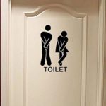 Leoy88 Removable Man Woman Washroom Toilet WC Signpost Wall Sticker Home Decor Wall Art Bathroom Office Home (1322cm()