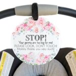 Girl Preemie sign, newborn, baby car seat tag, baby shower gift, stroller tag, baby Preemie no touching car seat sign