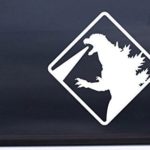 Godzilla 4″ Warning Logo Sign Decal Sticker for Cars Laptops Tablets Skateboard – WHITE