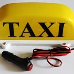 CHENGYIDA Yellow Taxi Cab Roof Top Illuminated Sign Topper Car LED Bulbs 12V Super Bright Light Magnetic Waterproof Sealed Base – (10 1/2″ x 4 3/8″ x 4″ with , 39.4″ Cable Length), Small Size