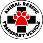 Imagine This 4-3/4-Inch by 4-3/4-Inch Car Magnet Social Issues Circle, Animal Rescue Transport Vehicle