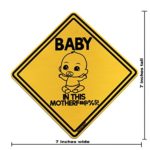 Baby On Board Sticker | Funny! Highly Visible Safety Sticker | Baby On Board Sign (2 Pack) | Funny Stickers for Cars | Window Sticker | Bumper Sticker