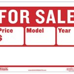 BAZIC 12″ X 16″ For Sale Sign for Car and Auto Sales (2-Line)