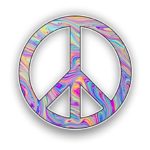 Peace Sign Custom Graphic Decal Window Laptop Car Truck Window Sticker by Vinyl Junkie Graphics (Tie Dye)