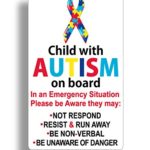 Autism Awareness Sticker Car Safety Decal for Child in Vehicle Car Truck Van SUV Custom Die Cut