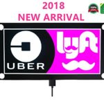 DTXDTech UBER SIGN GLOW LED Light Logo Decal Stickers With Bigger Size High Light 4 Larger Suction Cup Removable For Rideshare Driver UBER LYFT Light Up Sign