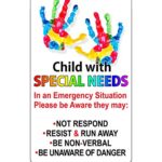 Special Needs Sticker Car Safety Decal for Child in Vehicle Car Truck Van SUV Custom Die Cut