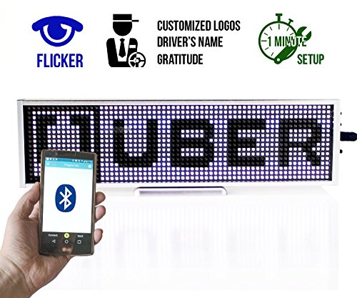uber led lyft sign rideshare logos programmable glowing bluetooth easy bright very