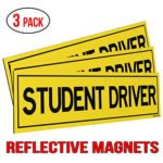 Classic Biker Gear Reflective Student Driver Magnets for Car – Set of 3