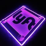 Lyft Acrylic Logo Neon Sign Rideshare Car Sign AA batteries HELPING THE ENVIRONMENT! AVAILABLE IN 4 COLORS (Pink)