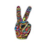 Peace Sign Sticker Hand Deuces Decal By Megan J Designs – Laptop Window Car Vinyl Sticker