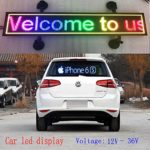 P4 LED Car display 12V -36V Sign Led Car Rear Window Message Board 21×6 inch RGB full color indoor LED sign support scrolling text image LED advertising screen display programmable led sign